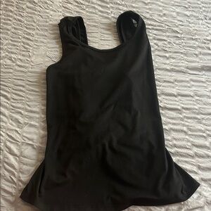 Black cross back tank top